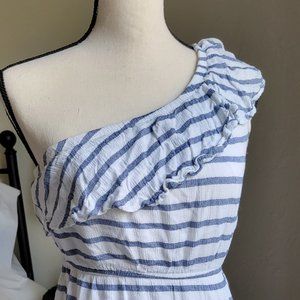 Old Navy one shoulder striped dress